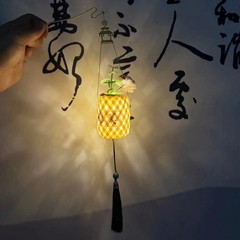 古風宮灯漢服竹編手提げ発光DIY提灯単セットOPP代包装新年中秋元宵卸売り