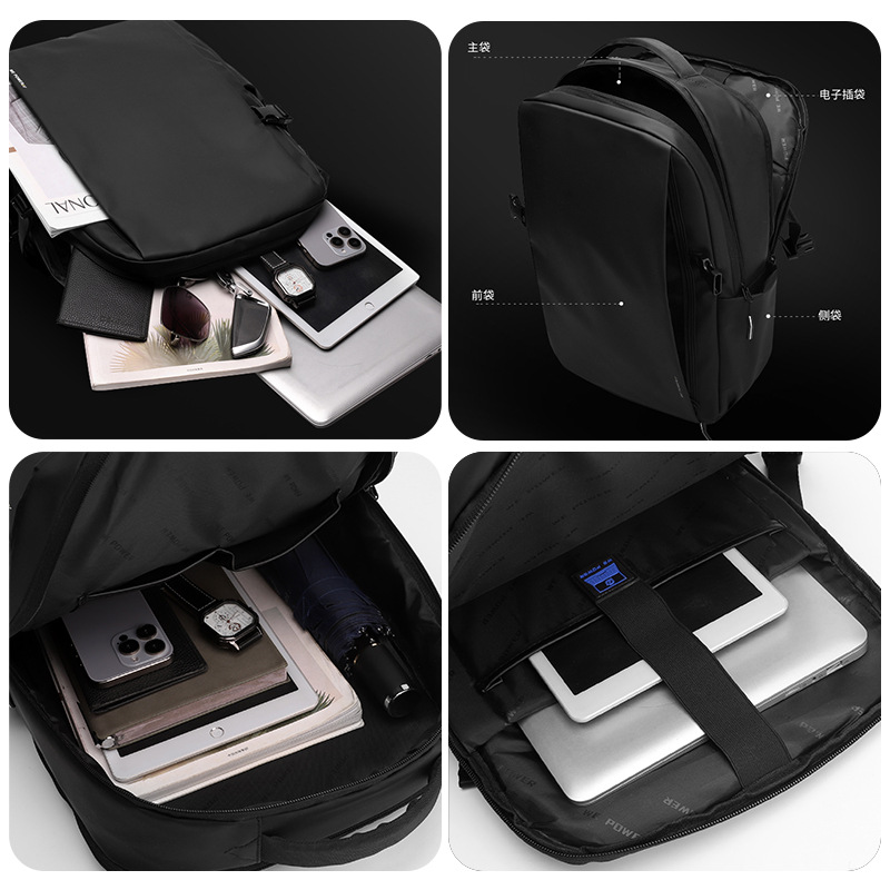 WEPOWER nuevo tipo de hombre de gran capacidad de mochila de computadora de viaje simple mochila de negocios mochila impermeable