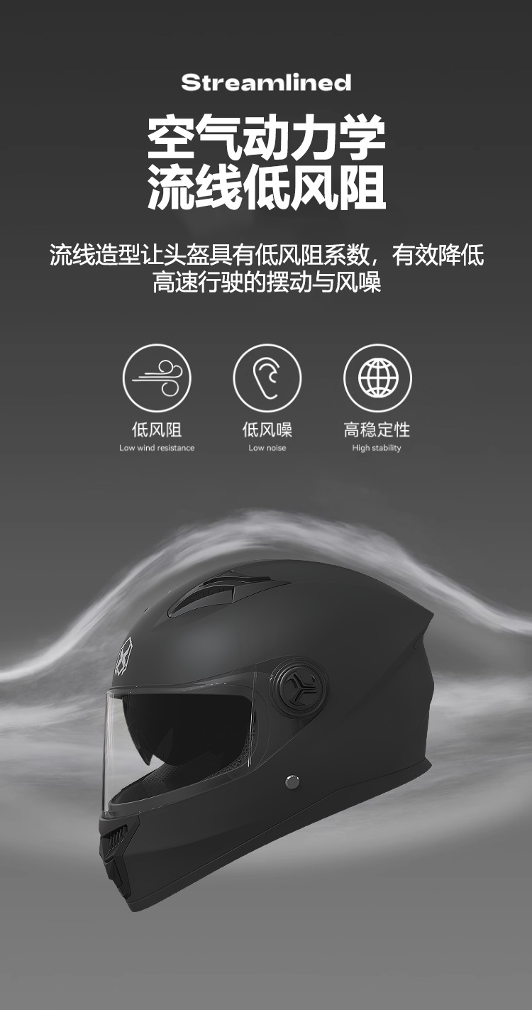 Foreign Trade Electric Vehicle Helmet for Men, All-Season Motorcycle Full-Face Helmet, Women's Winter Warm Riding Helmet with Dual Mirrors