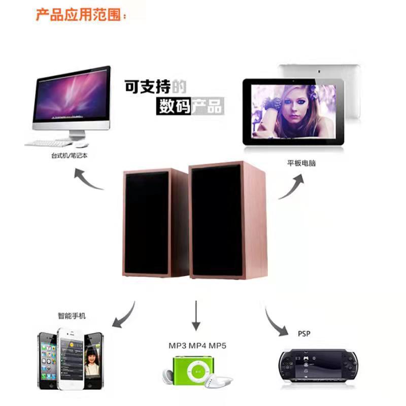 2.0木製スピーカーk2035サブウーファ立体サラウンドデスクトップパソコンの小型スピーカー卸売り|undefined