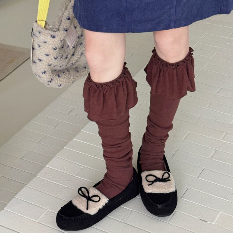 IOULOR large lace ruffled socks, autumn/winter design, Korean-style calf socks, Lolita-style women's socks, sweet and charming, Zhuji socks IOULOR large lace ruffled socks, autumn/winter design, Korean-style calf socks, Lolita-style women's socks, sweet and charming, Zhuji socks