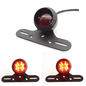 Ch-2021A Avropa və Amerika motosiklet retro modifikasiya LED əyləc arxa işıq, dairəvi, kronşteynli