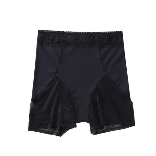 Thin high-waisted underwear for women, anti-exposure safety pants, non-rolled lace leg tight-fitting boxer shorts