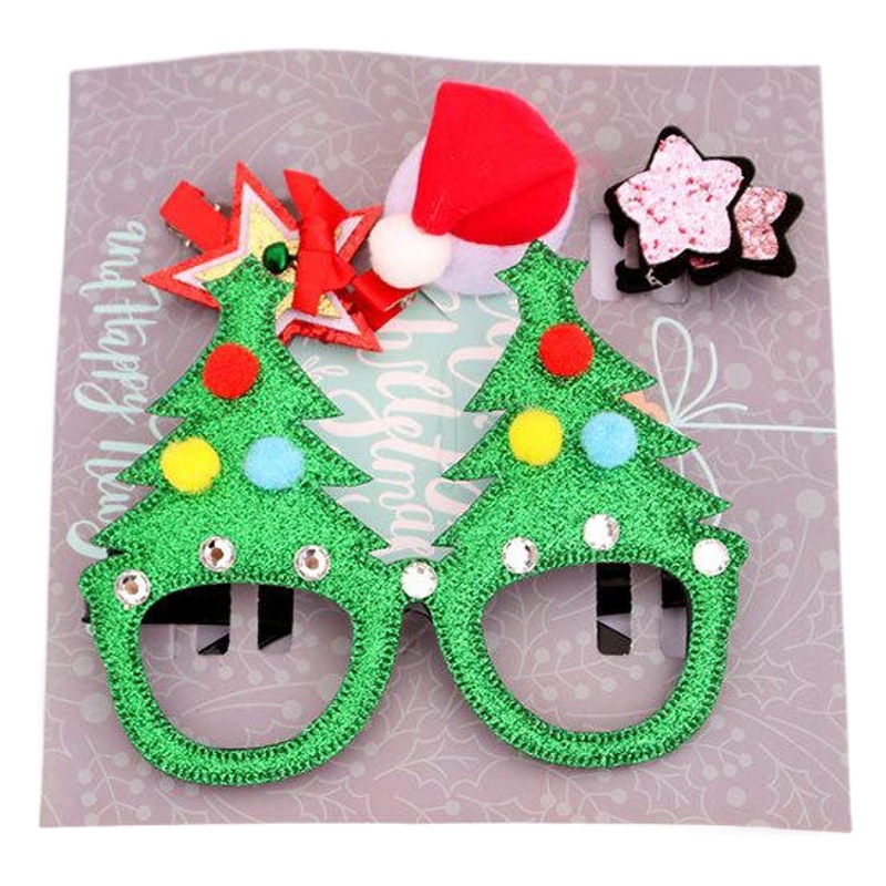 Nuevas decoraciones de Navidad horquilla gafas horquilla regalos de Navidad traje niños regalos para niños regalos de actividad