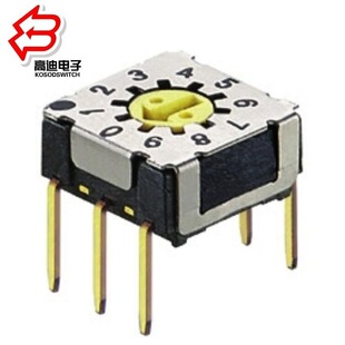 Waterproof Rotary Switch 7.4*7.4 Encoded Waterproof Switch 10-Position Waterproof Rotary Encoder Switch Vertical