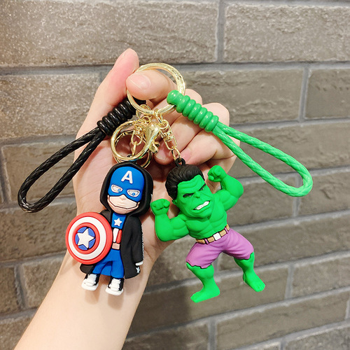 Spider-Man Doll Cute Keychain Wholesale Pendant Iron Man Keychain Creative Small Pendant Keychain Doll