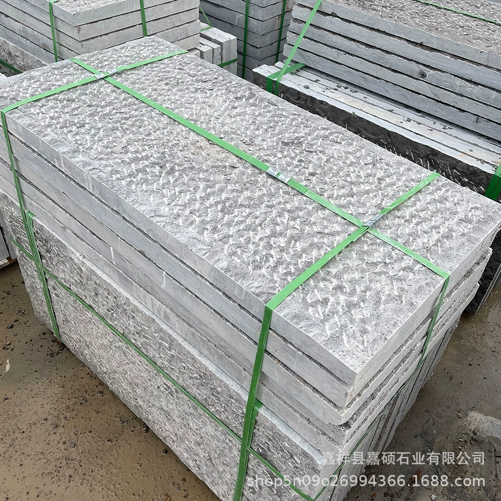 Antique old bluestone slab step stone lychee pineapple surface fire surface natural point chiseled surface Ting step stone old stone slab