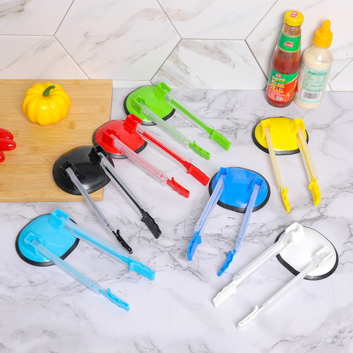 Cross-border practical artifact bag holder, kitchen household fresh-keeping bag support rack, foldable plastic storage rack