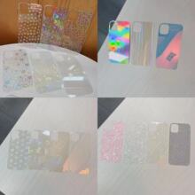 工厂直销手机卡纸贴镭射pet800型号现货适用三星zflip4手机壳贝壳