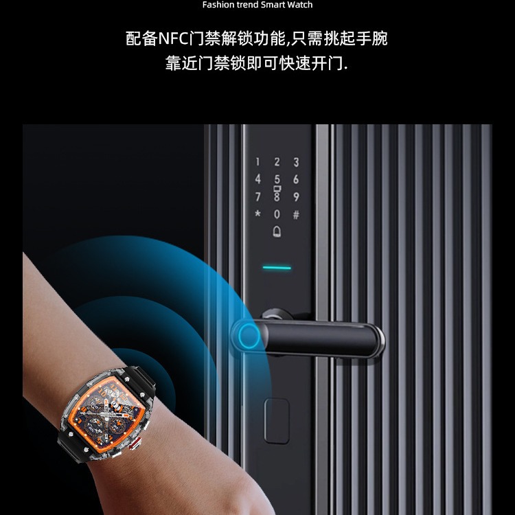 WS6 Richard reloj de pulsera de llamada Bluetooth inteligente a prueba de agua a prueba de explosiones pantalla curva reloj inteligente NFC comercio exterior transfronterizo