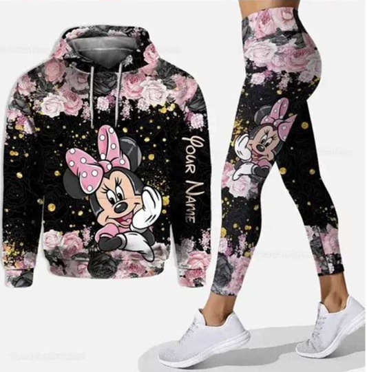 AliExpress Amazon estilo europeo y americano ropa de mujer 3D impreso Mickey Mouse dibujos animados señoras ocio deportes traje