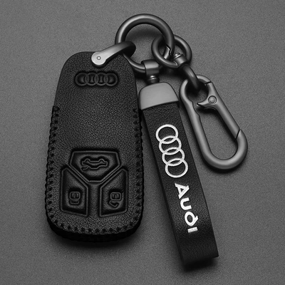 Static Rod/Key Bag – Suitable for Audi key set a4l - audi-b-smart-key-black-top-grade-cowhide