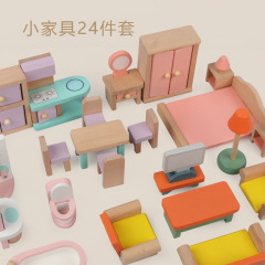 子供の小さい家具の役は部屋の客間の女の子のままごとを飾って小さい家具のおもちゃのセットをシミュレーションします。