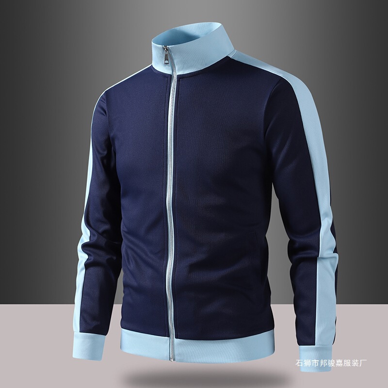 Cross-Border Foreign Trade 3627 Spring and Autumn New Style Cardigan Sweatshirt for Men with Color-Blocking Retro Striped Casual Jacket Trendy Brand Cross-Border Foreign Trade 3627 Spring and Autumn New Style Cardigan Sweatshirt for Men with Color-Blocking Retro Striped Casual Jacket Trendy Brand