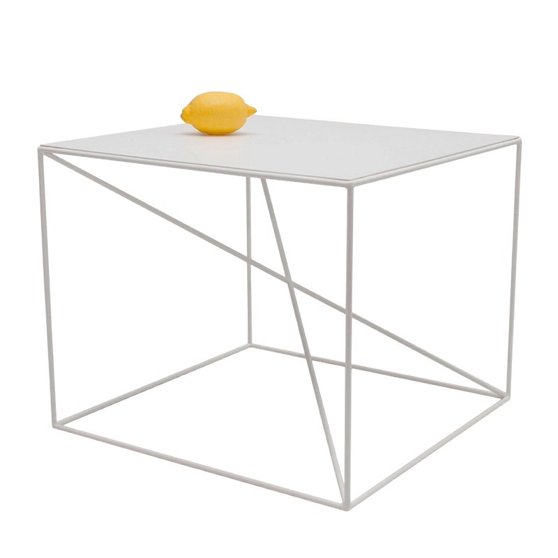 Mesa de té cuadrada de hierro forjado, sofá nórdico simple, mesa lateral de balcón, esquina creativa, loft simple, mesa cuadrada
