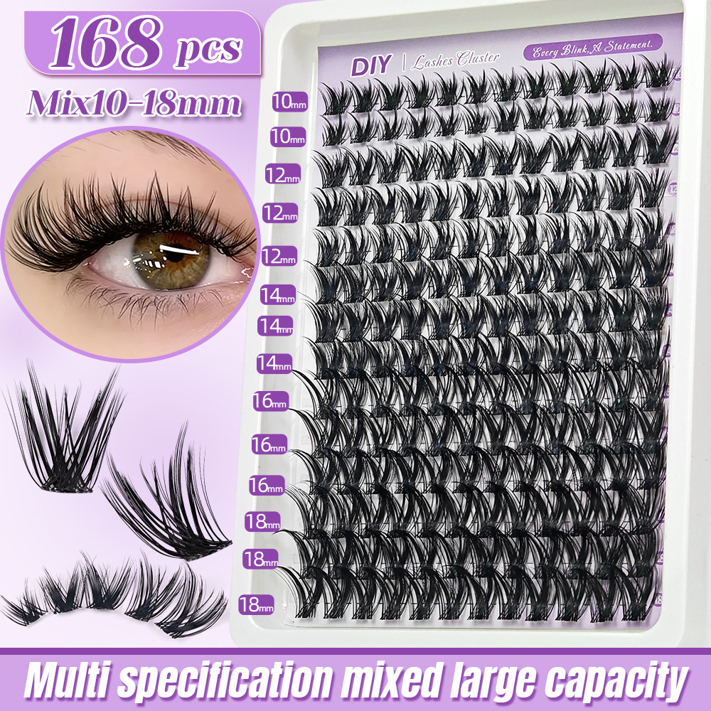 Fábrica al por mayor amazon europeas y americanas pestañas falsas ligeras y vívidas pestañas paquetes de pestañas injerto libro de pestañas transfronterizas