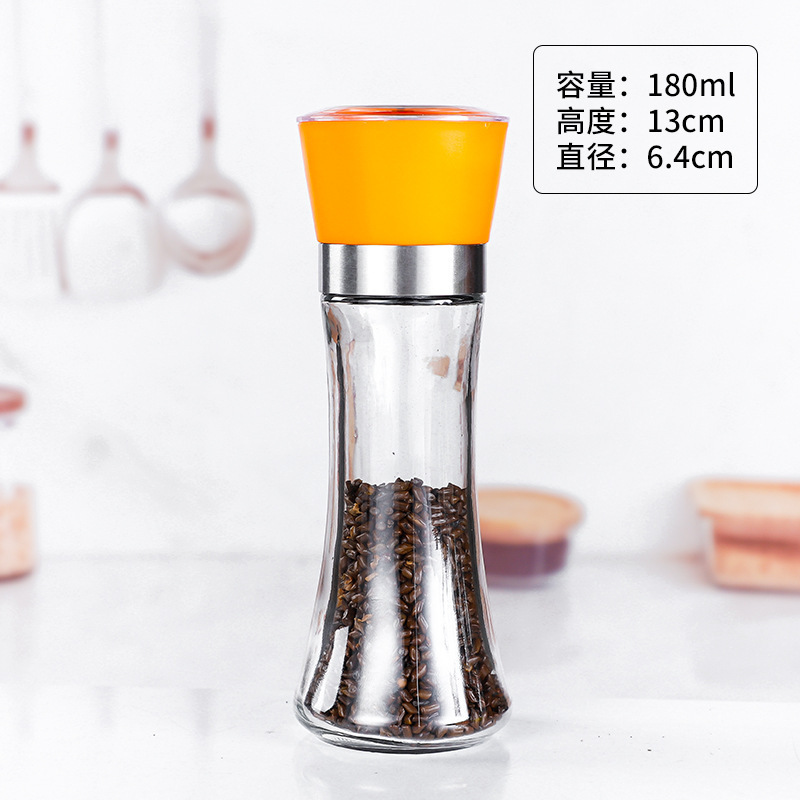 胡椒研磨器碾碎器手动胡椒粉研磨器调料瓶研磨瓶厨房花椒黑胡椒粒|undefined