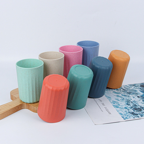 Amazon Wheat Straw Toothbrush Cup Household Couple's Oral Care Cup Student Dorm Toothbrush Cup Manufacturer Wholesale