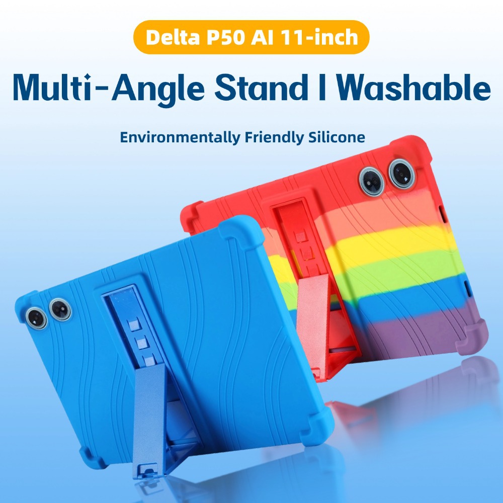 Suitable for Taiwan Electric P50AI flat silicone protective sleeve 11 inch four-corner anti-drop belt bracket full edge silicone outside.