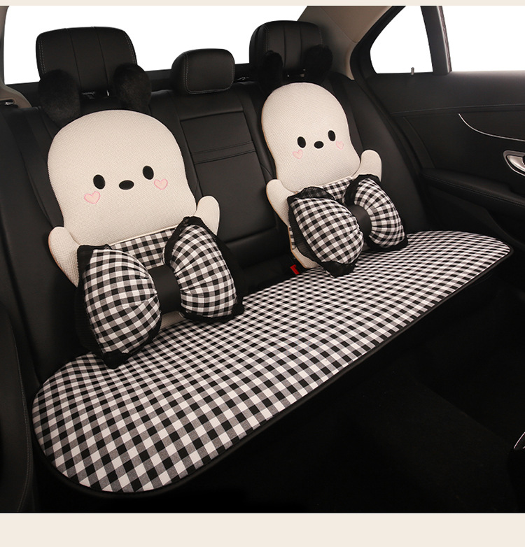 Car Seat Cushion, Four-Season Universal, Heart-Shaped Dog Seat Cushion, Suitable for Five-Seater Cars, Women's Interior, Cartoon Cute, Comfortable, Non-Slip