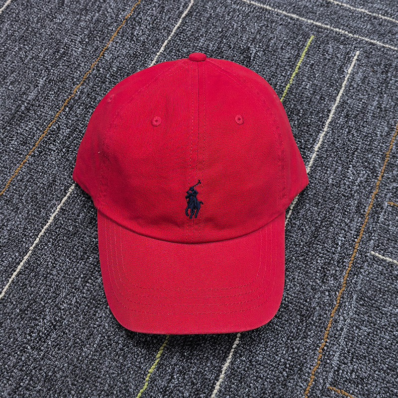 スキャン可能なRLラフハット男性と女性のひさしキャップポニーマーク刺繍グレーソフトトップポロポール野球帽