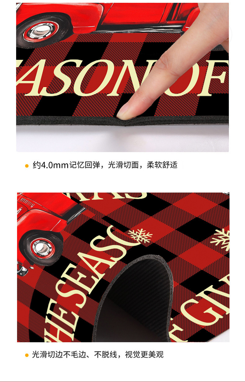 Cross-Border Amazon Christmas Truck Bathroom Toilet Diatom Mud Absorbent Non-Slip Floor Mat Stain-Resistant Entrance Door Mat