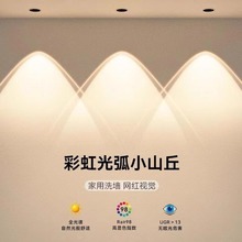 小山丘射灯全光谱嵌入式led客厅家用夕阳红双眼皮防眩筒灯可调光