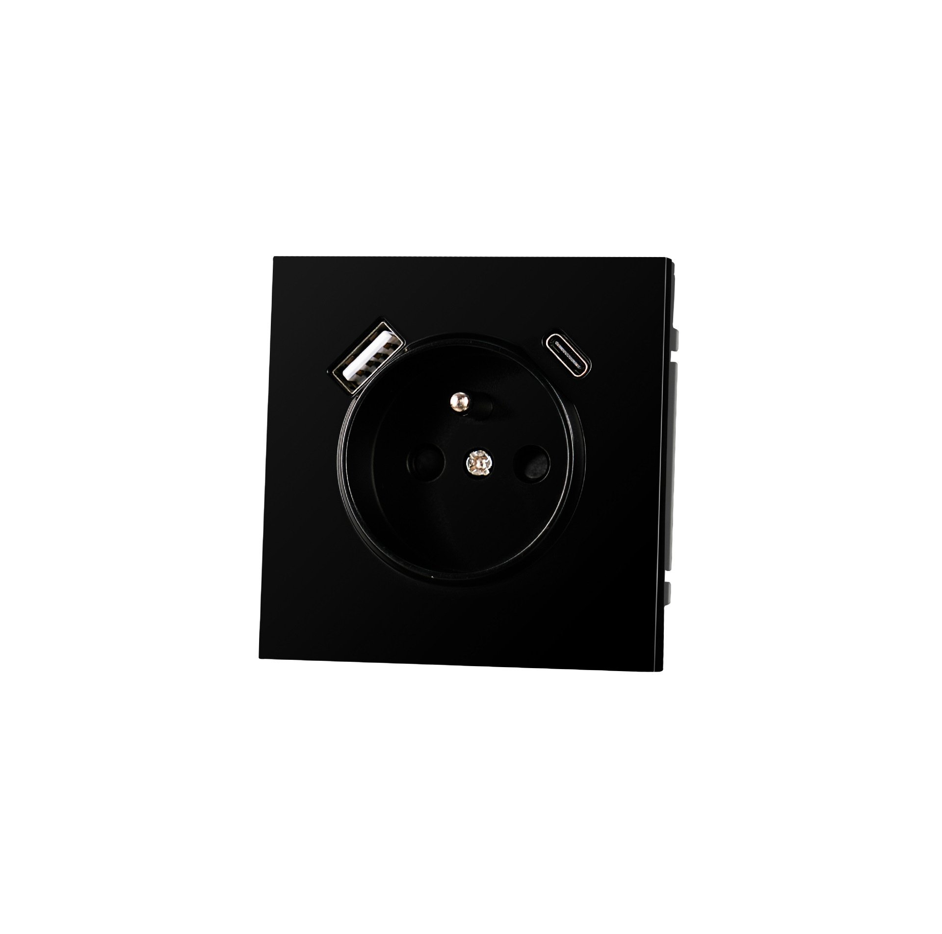 French socket with 2 usb(A+C)