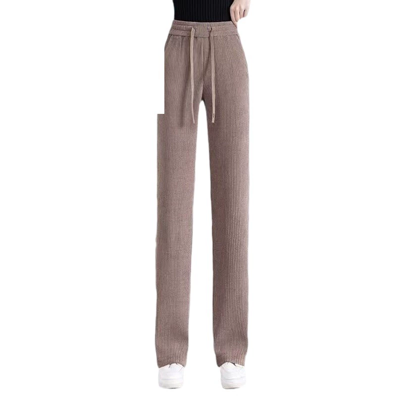 Новинка весны и осени на AliExpress 2023, повседневные улучшенные Узкие прямые брюки с подвеской и высокой талией, свободные широкие модные брюки на шнуровке