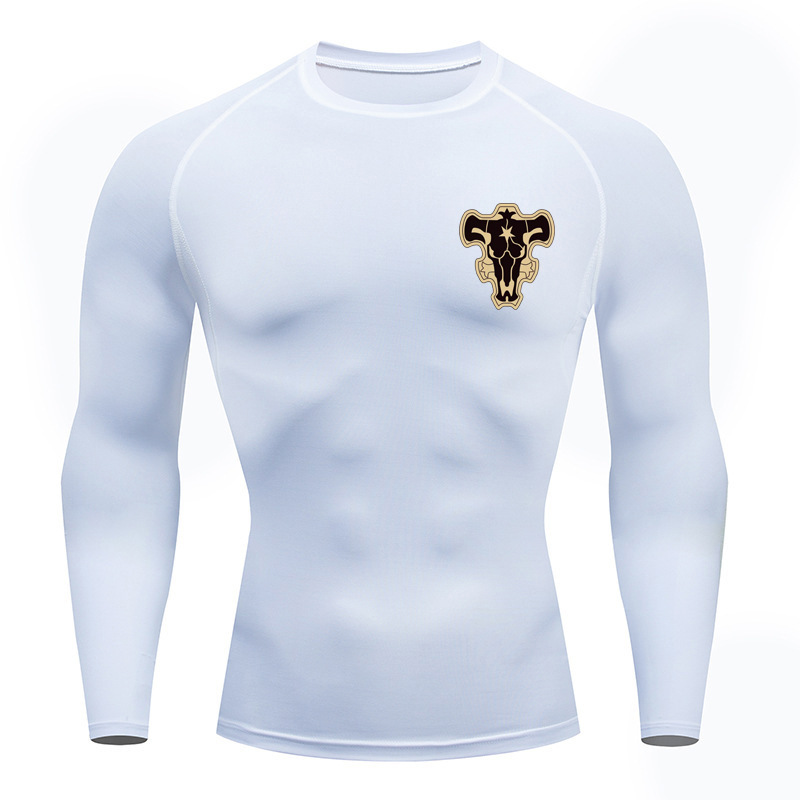 Men's Printed Compression Sports T-Shirt Quick Drying Breathable Sweat Wicking Elastic Tights For Gym Workouts And Running_voghion.com
