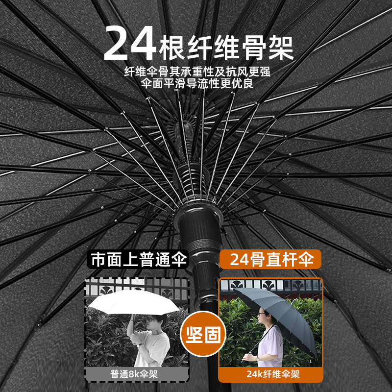 24骨の長い柄の傘の大きいサイズを大きくして、二人で強化します。|undefined