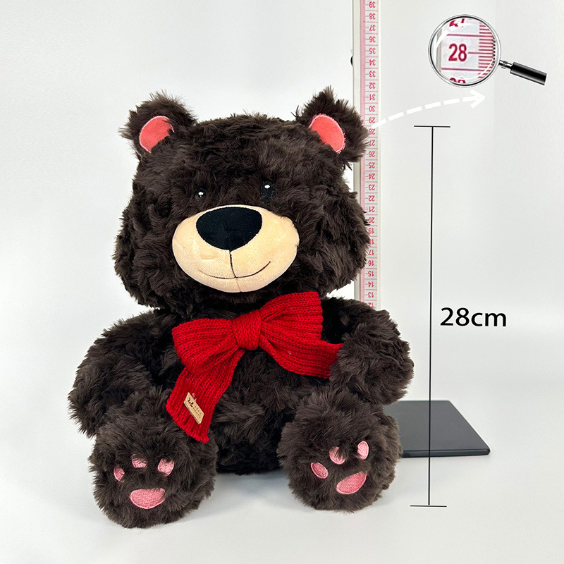 Caricatura adorable Teddy Bear muñeca red bufandas de peluche de dos colores 8 pulgadas agarrar juguetes de peluche al por mayor