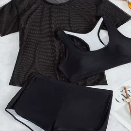 比基尼;三件套泳装;连体泳衣