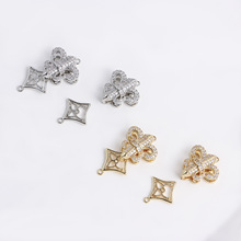 ��ɫ18K�����ʯ���Sβ���������ɿ�������B�ӿ�diy�Ʒ���