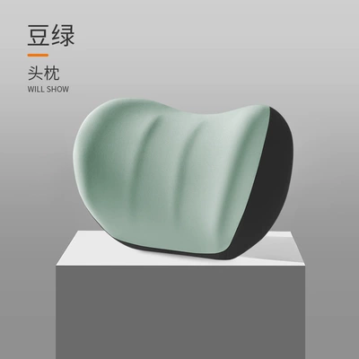 Pillow, Neck Pillow, Cushion, Car Seat, Waist support - ice-feel-fabric-single-headrest-green