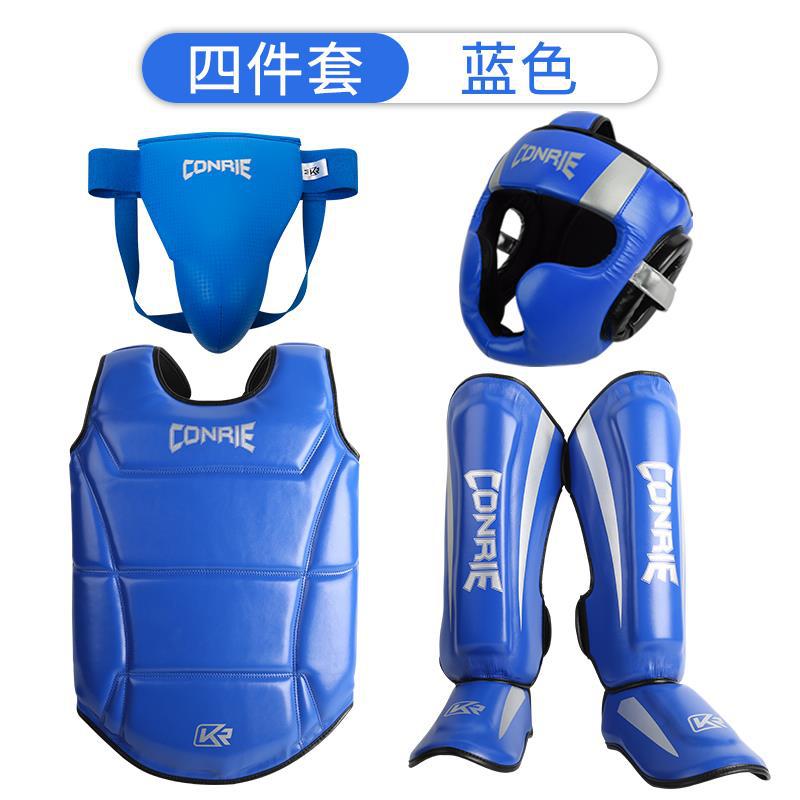Kangrui nueva Sanda boxeo traje de equipo de protección boxeo para niños Muay Thai protector de la cabeza protector de la entrepierna protector de la pierna