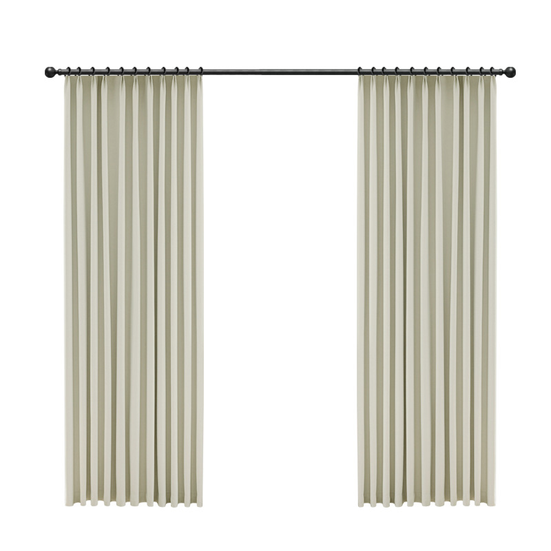 Cortinas de aislamiento térmico opacas francesas, jacquard de alta precisión, color crema, sala de estar, dormitorio, cortinas opacas completas de alta calidad, productos terminados