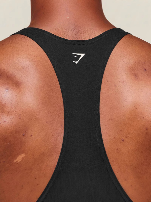 GYMSHARK フィットネス メンズ スポーツ シャーク ベスト カジュアル トレーニング 通気性 ストレッチ カジュアル ノースリーブ レーサー ベスト|undefined