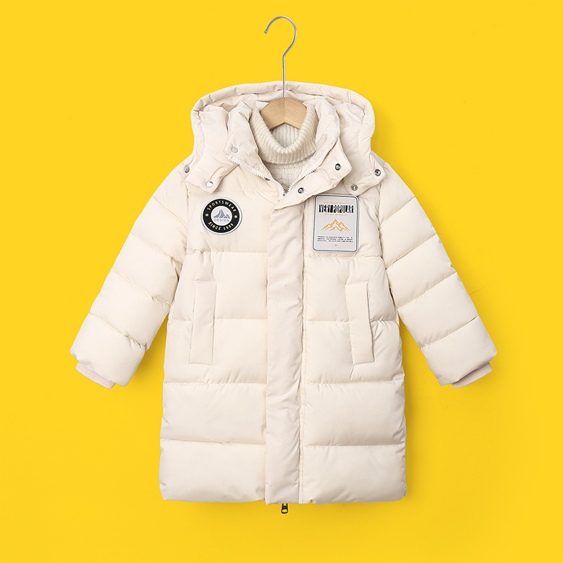 869 Chaqueta acolchada de algodón para niños y niñas, de comercio exterior transfronterizo, abrigo de algodón grueso de longitud media y larga, ropa infantil, uniforme escolar, abrigo cálido de algodón.