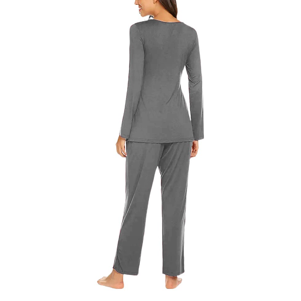 Завод прямо в наличии! Amazon AliExpress eBay трансграничные брюки с длинным рукавом, однотонный костюм для беременных с V-образным вырезом, для кормления грудью