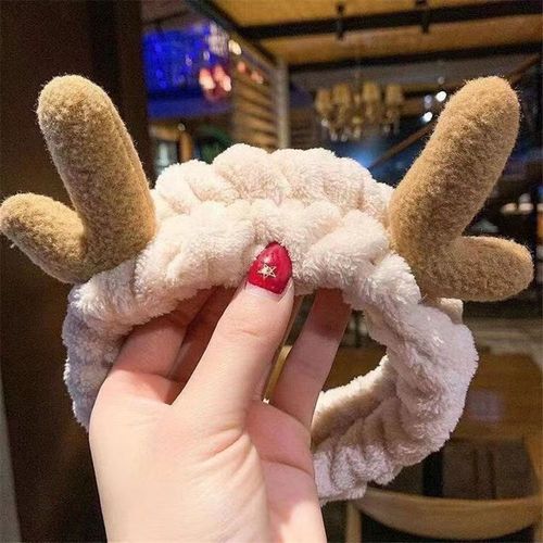 Korean version of Internet celebrity rabbit ears headband makeup face wash headband cute plush headband wide edge hairband hair accessories wholesale