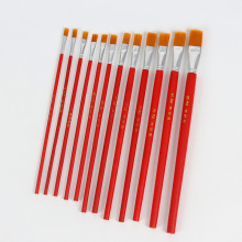 尼龙油画笔平头刷批发排笔水彩水粉笔儿童绘画笔套装油漆工业笔