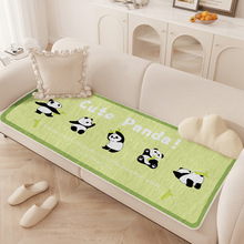 可爱卡通风沙发垫硅胶多尼尔四季通用2024新款坐垫夏季防滑盖布巾