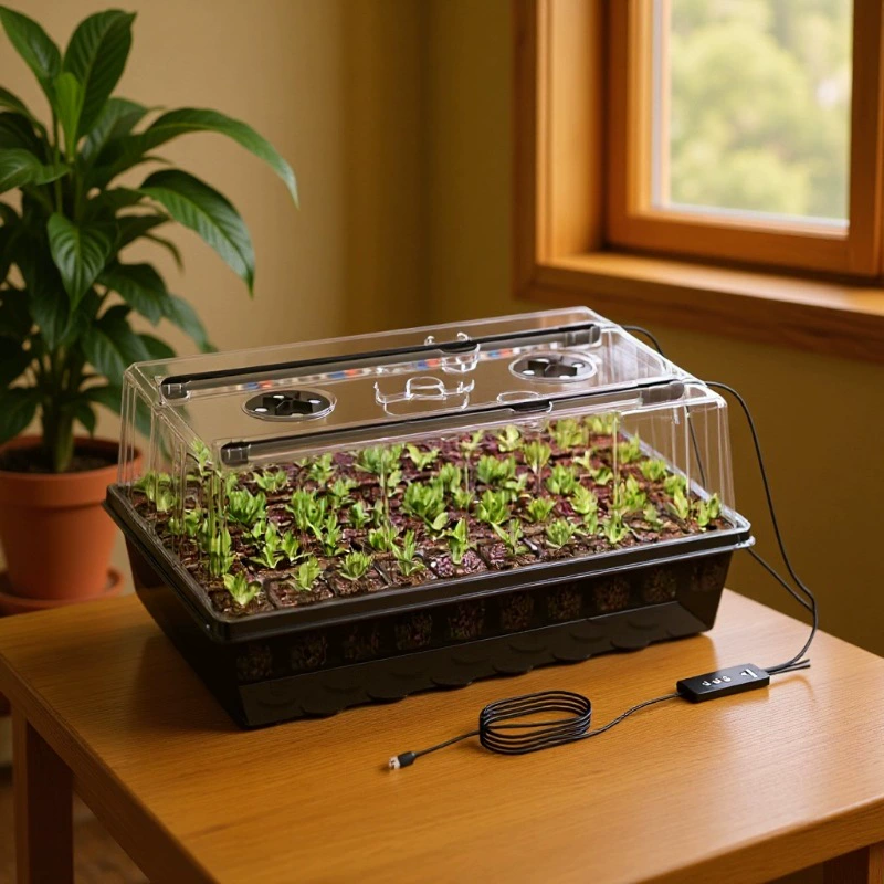 Самопоглощающаяся новая лампа для рассады с 60 отверстиями, набор для разведения растений, бестселлер Amazon, с регулировкой яркости по времени