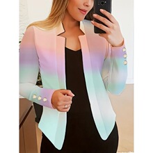 Q 27721 Solid Color Casual Blazer Jacket ��ɫ������װ