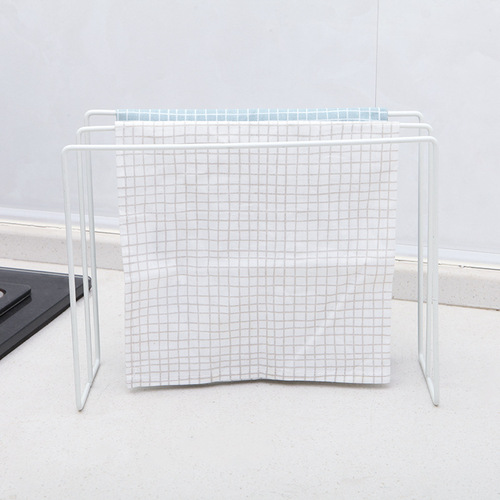 New iron spray-painted three-position desktop rag drying rack kitchen towel storage rack manufacturer wholesale