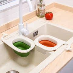 Kitchen whale drain basket multifunctional foldable sink filter rack kitchen waste leftover food storage drain basket
