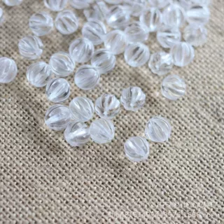 厂家直销 天然白水晶南瓜珠散珠古风发簪头饰汉服DIY手工饰品配件
