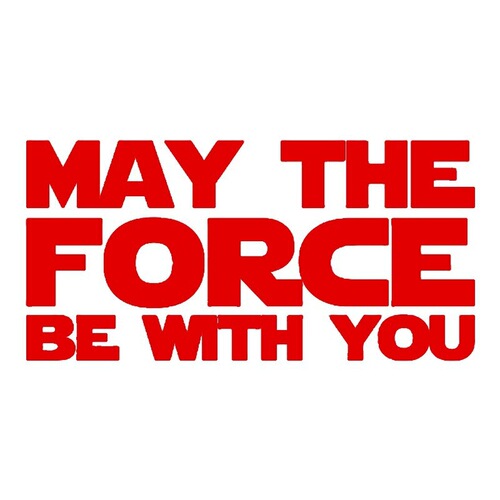 Cross-border reflective car stickers may the force be with you English letters car body rear window glass stickers