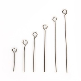 200 stainless steel 9 pin string bead pin round head T pin handmade diy homemade earrings jewelry pendant material direct sales